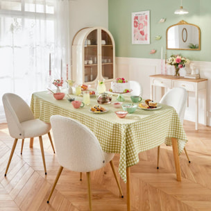 Nappe Fleur de rose 250x150cm vert clair