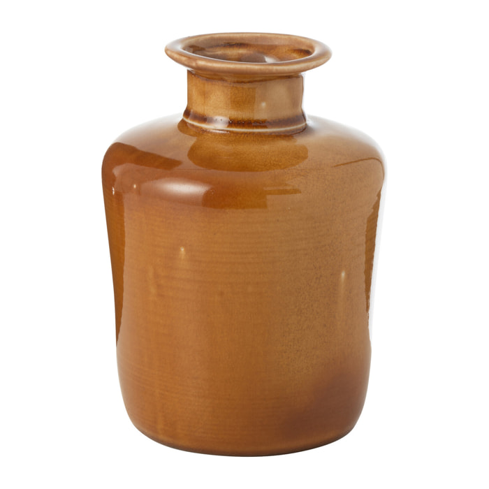 J-Line vase Nova - porcelaine - moutarde - small - Ø 14.5 cm