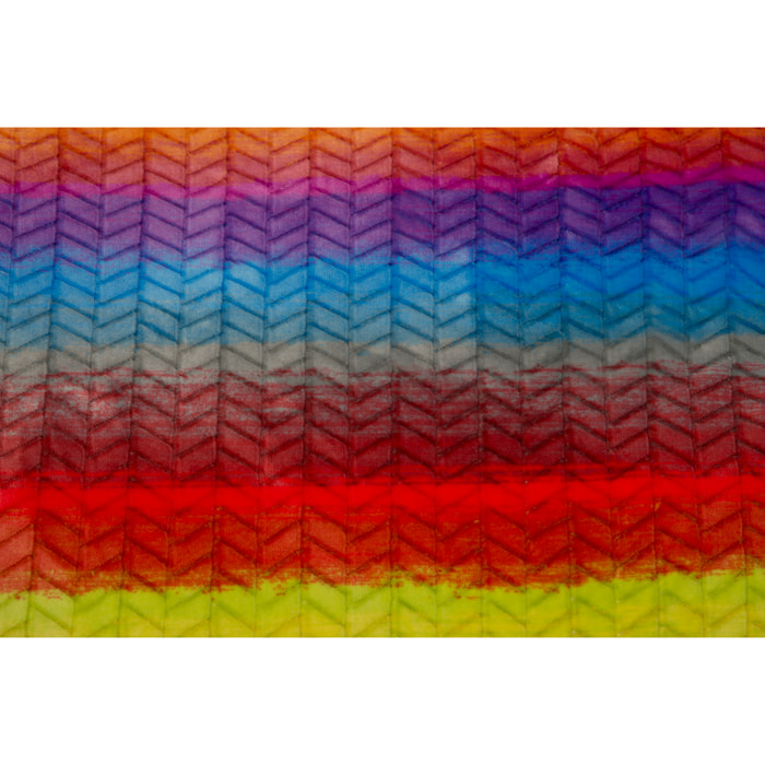 Plaid Coperta Pile Per Divano Retro Agnellato Multicolor