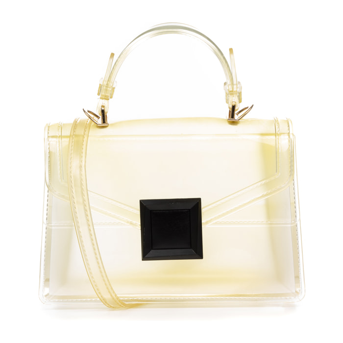 Zapponeta bolso tote mini, de PVC transparente con degradado.