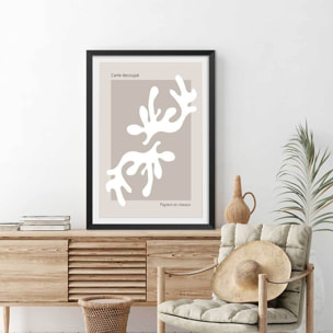 Affiche  papiers et ciseaux Affiche + cadre en bois - Noir