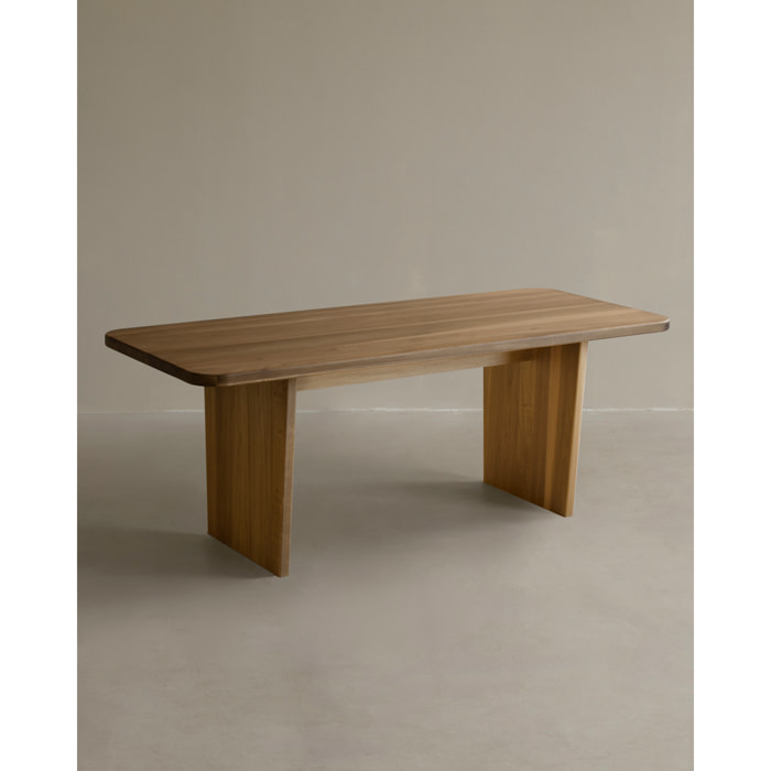Table à manger en bois massif de peuplier en différentes tailles