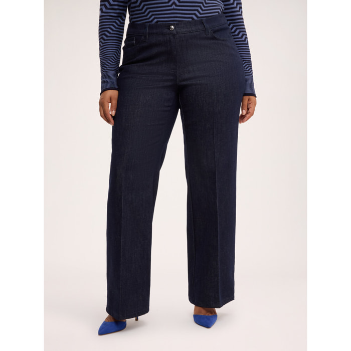 Fiorella Rubino - Jeans Straight lavaggio rinse - Blu