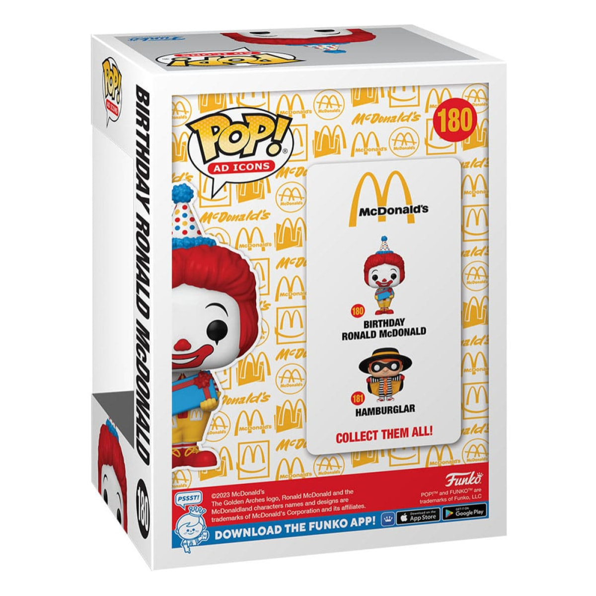 McDonalds Funko Pop! Icone Vinile Figura Compleanno Ronald McDonalds 9 Cm