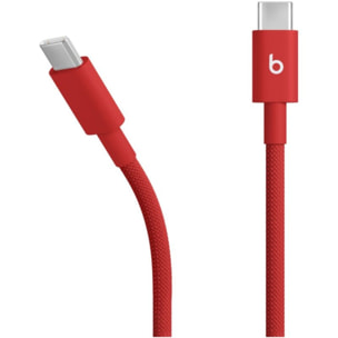 Câble de charge BEATS tissé USB-C vers USB-C 1M50 Rouge flash