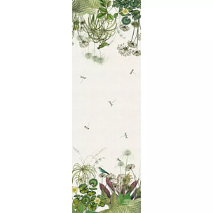 Chemin de table lin & coton lavé 150 g/m² imprimé multicolore Nenuphars parchemin