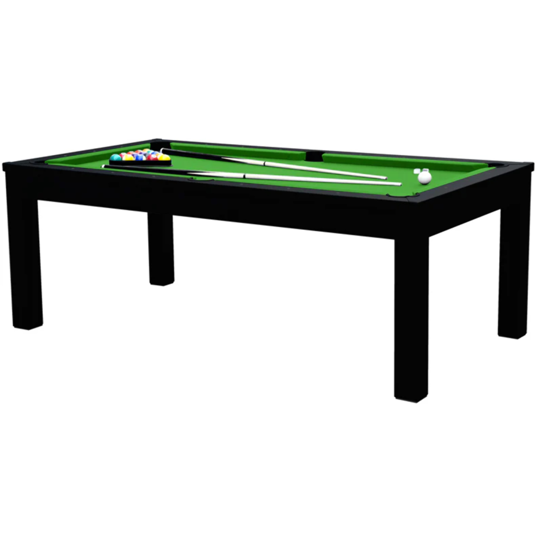 Table de billard convertible noire tapis vert - Eddie
