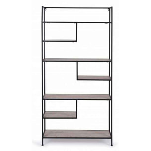 LIBRERIA SHAPE in Acciaio e MDF 80x30x162 cm