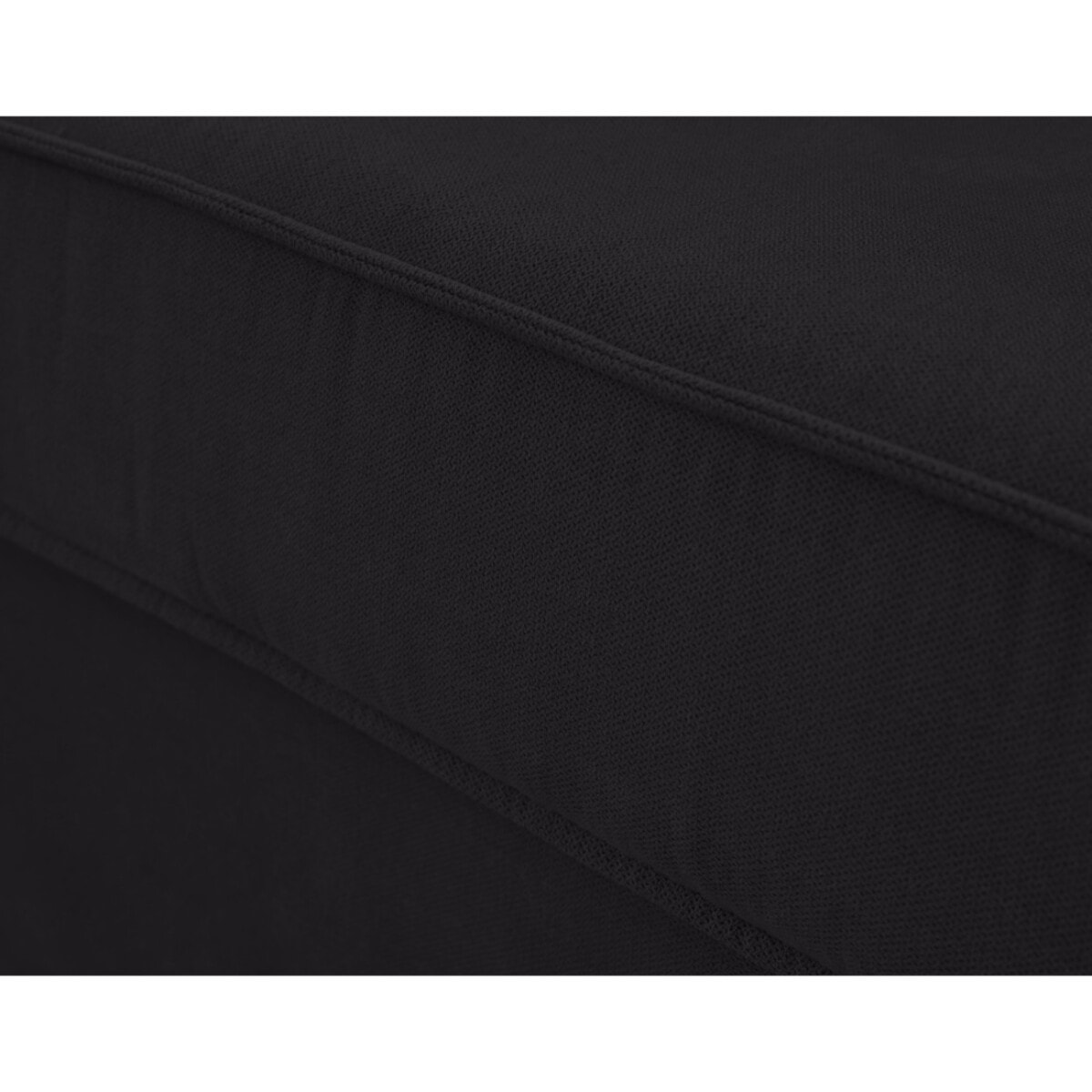 Jake - canapé déhoussable d'angle gauche 5 places en tissu - Noir