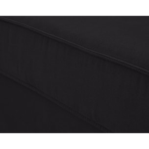 Jake - canapé déhoussable d'angle gauche 5 places en tissu - Noir