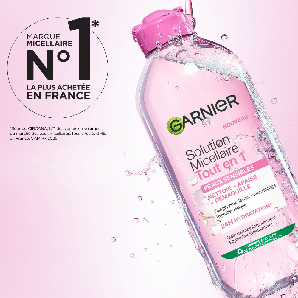 Lot de 6 - Garnier SkinActive Micellaire Tout en 1 Peaux Sensibles 400mL