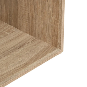 Étagère colonne 4 cases "Mix N' Modul" effet chêne naturel