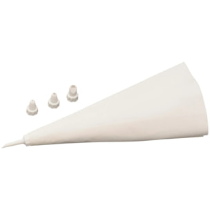 Poche à douille réemployable et 4 embouts plastique 31 cm Zenker Smart Pastry