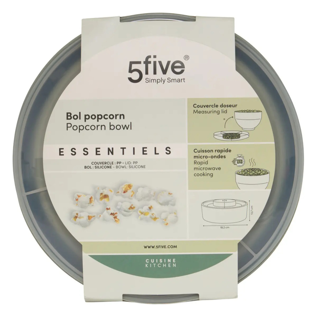 Bol pour popcorn Essentiels D19,2 vert