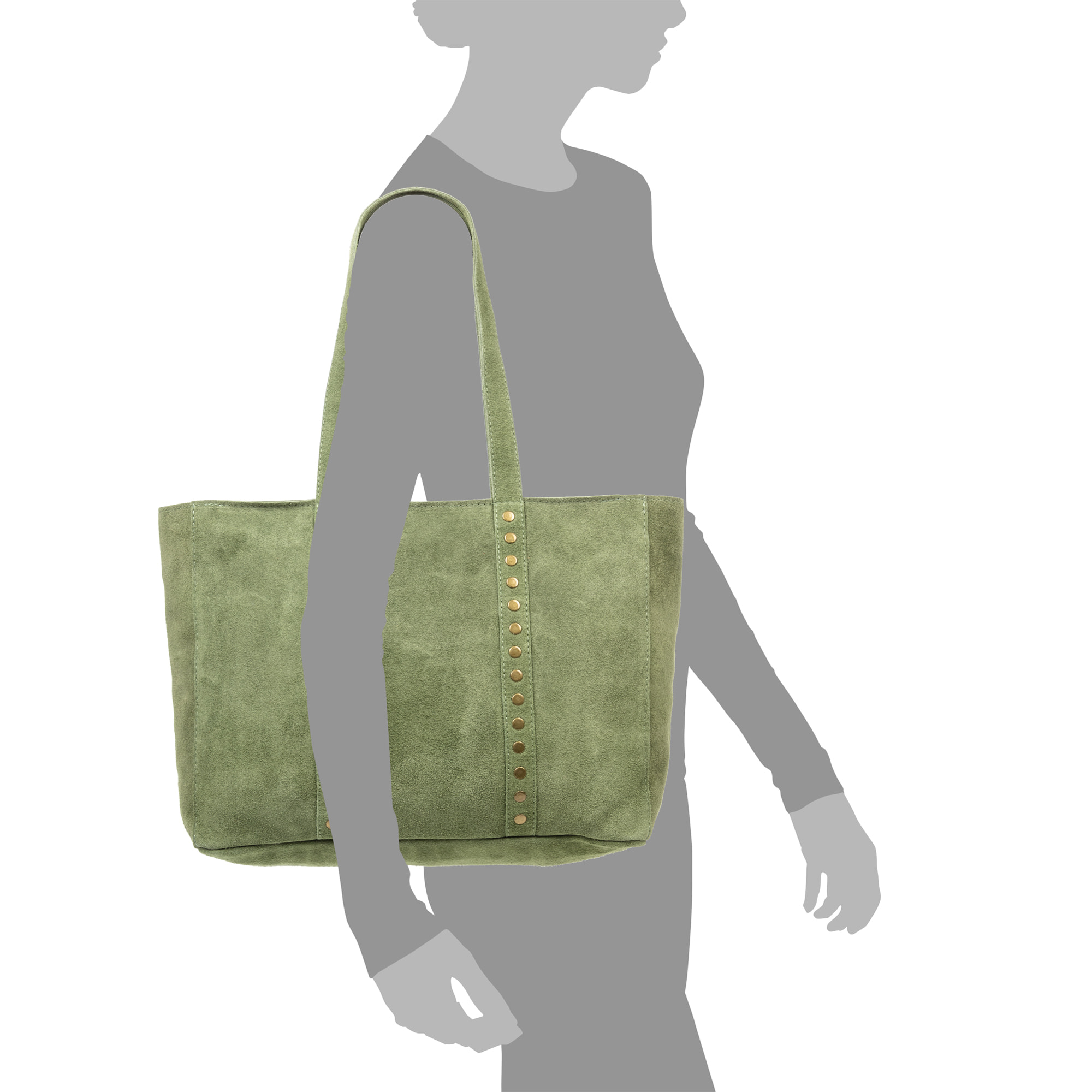 Alonte borsa a spalla donna. Pelle scamosciata autentica.