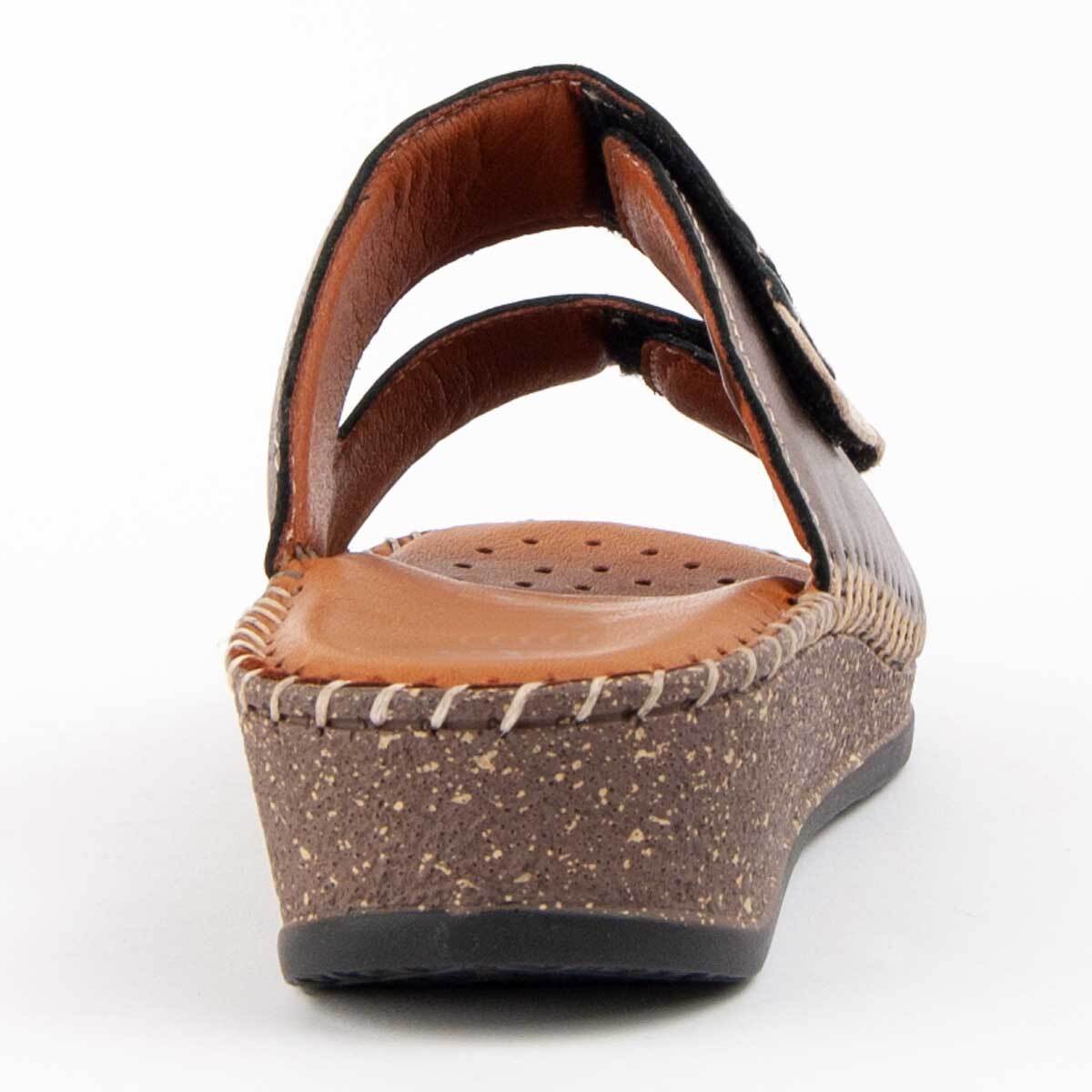 Sandalia De Cuña - Gris - Altura: 4 Cm