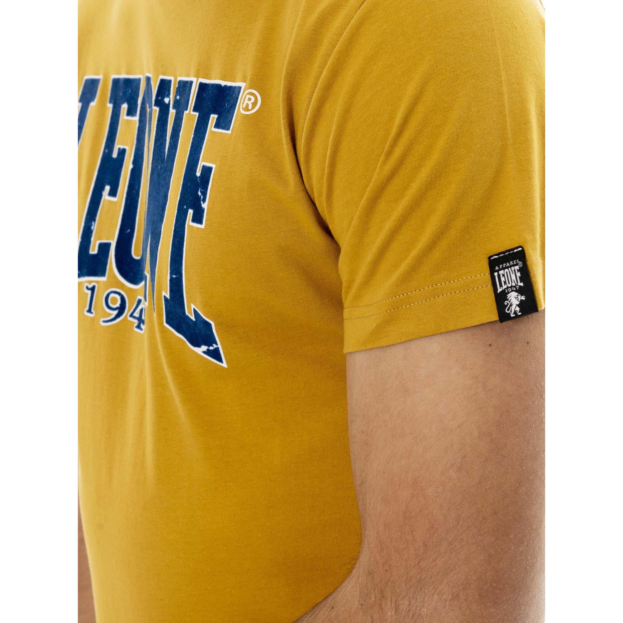 Camiseta hombre Leone 1947 Apparel New Era manga corta algodón estampado flocado