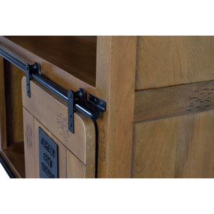 Librería de Madera de Mango 100 Cm Estilo Industrial