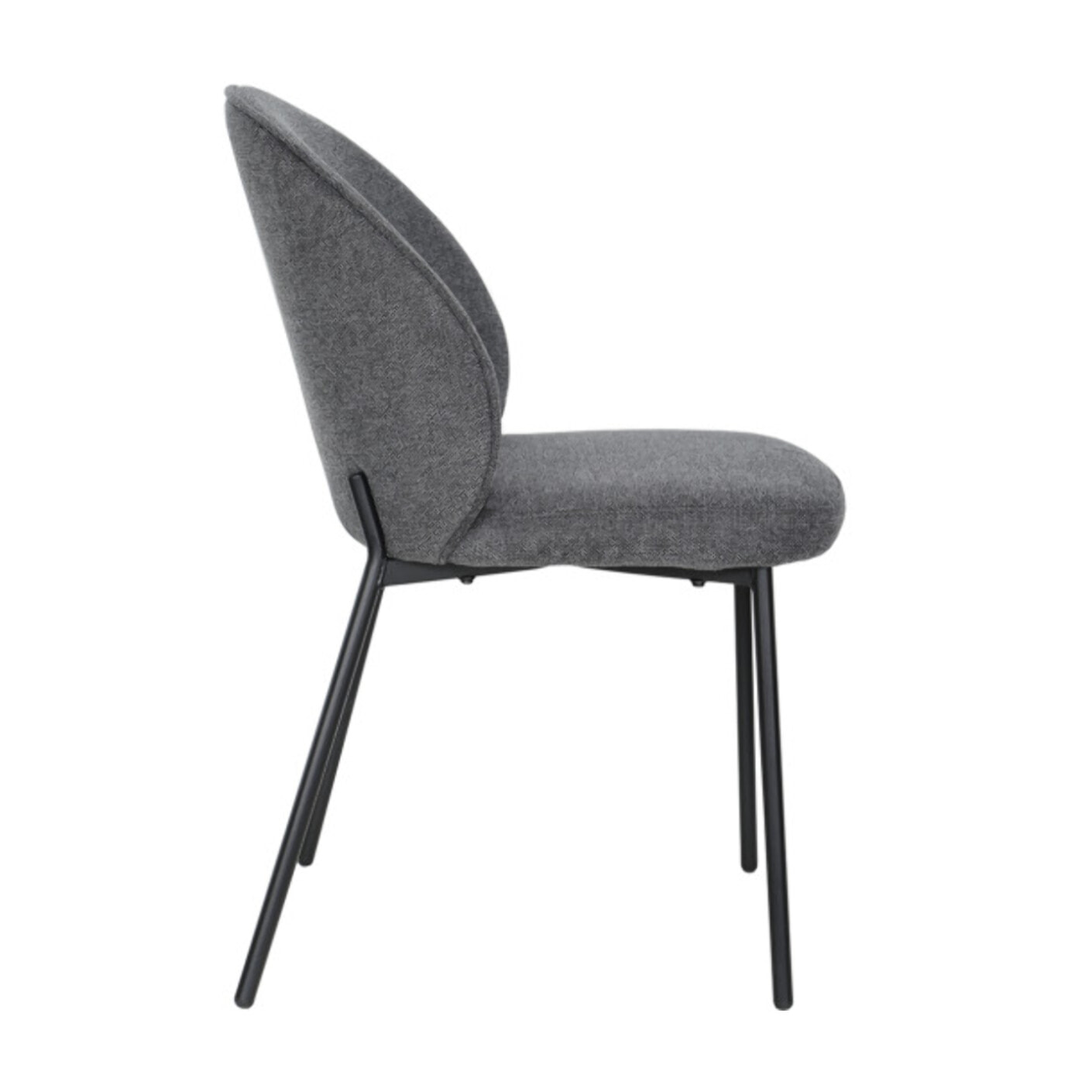 Chaise épurée en tissu avec pieds fins en métal - MARTHA