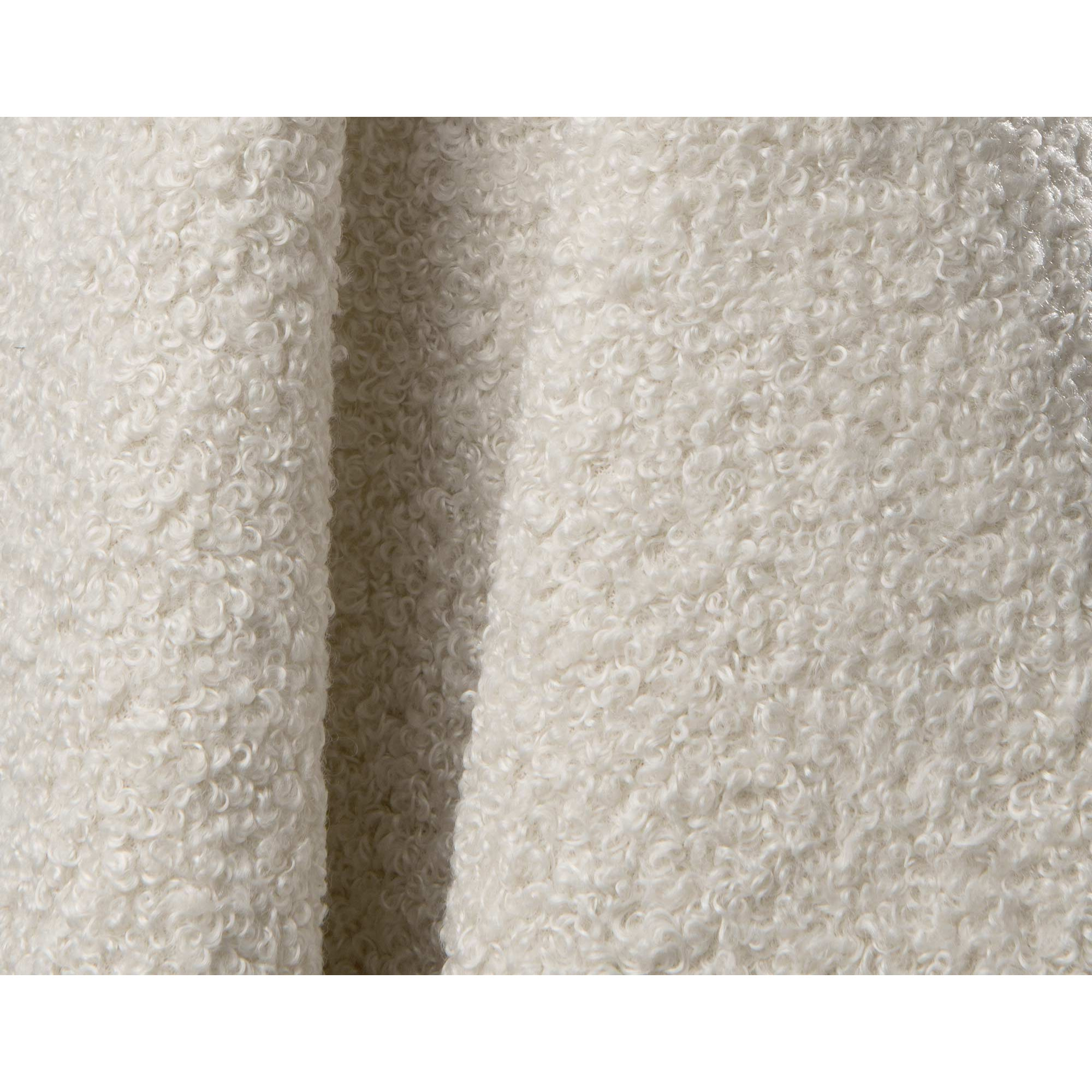 Yulin - Canapé d'angle gauche 4 places convertible avec coffre en tissu bouclette - Beige