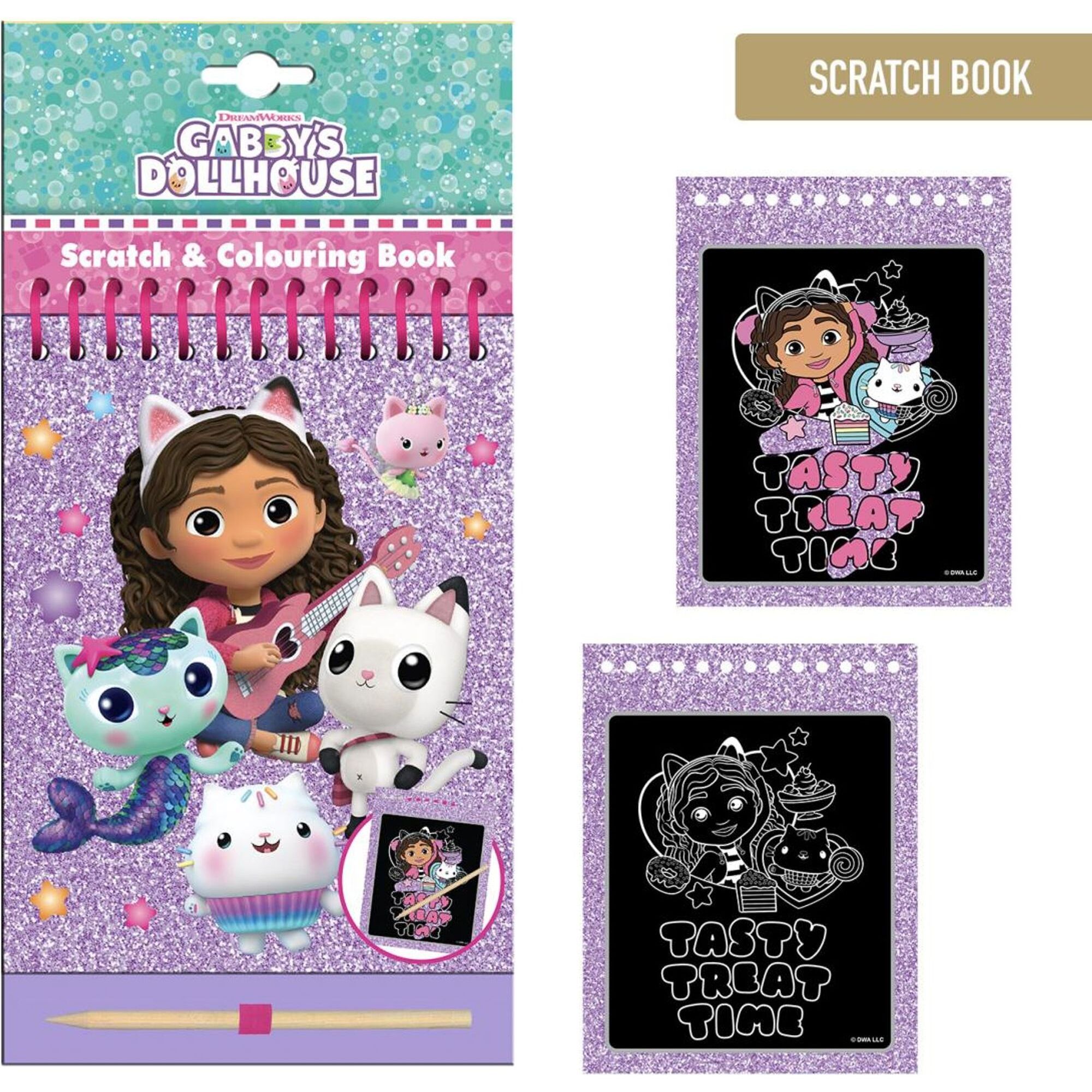 Set De Papelería Scratch Book Gabby´S Dollhouse