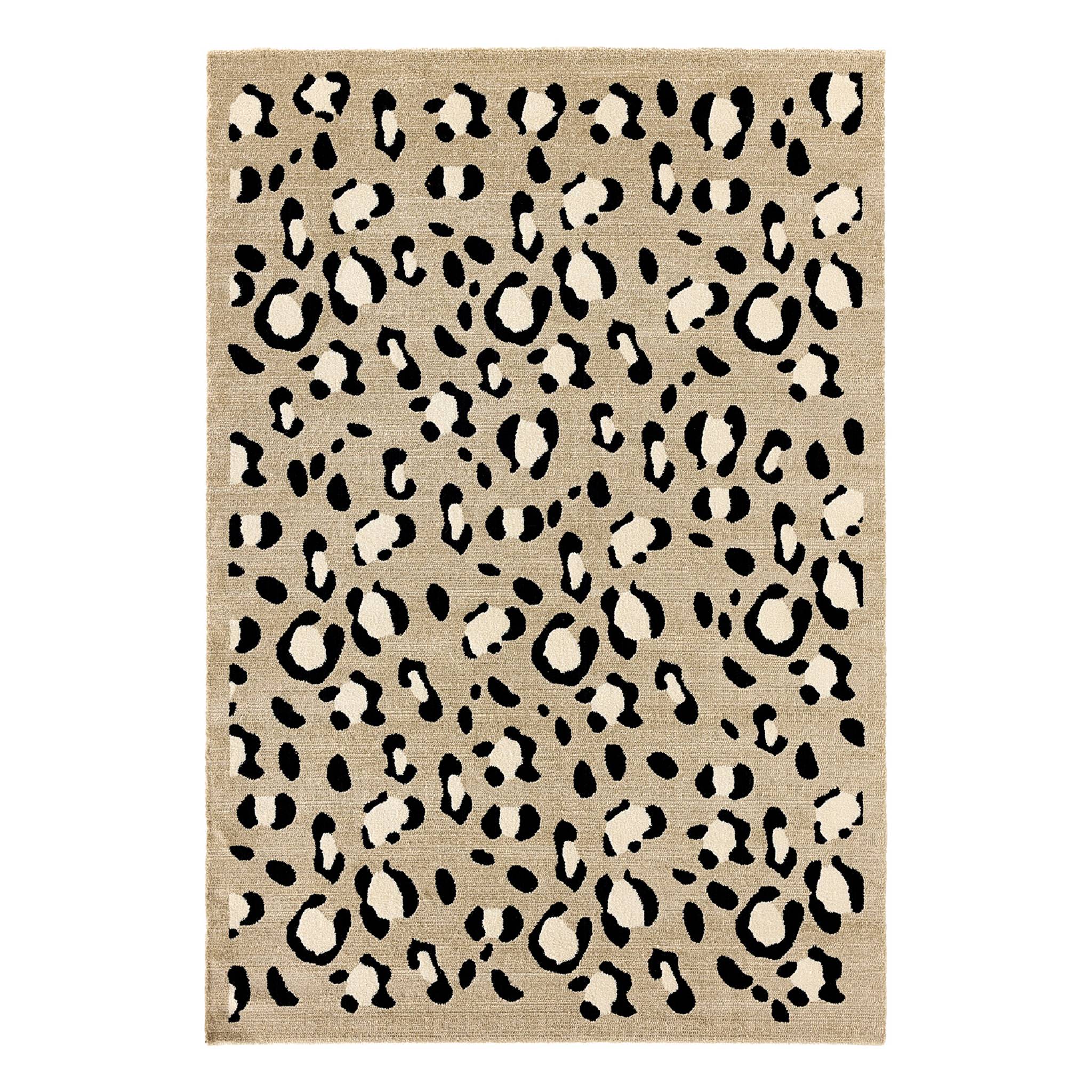 Tapis intérieur motif léopard beige JACK