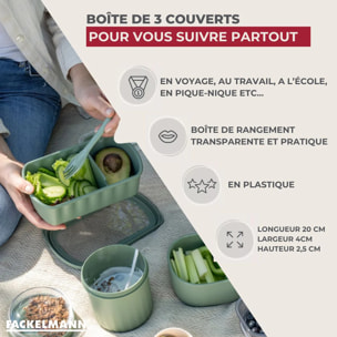Boîte de 3 couverts réemployables Fackelmann Storage