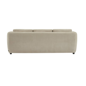 Canapé convertible 3 places tissu chenille gris clair - L 220 x P 95 x H 76cm - Twist