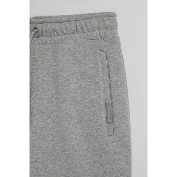 Pantaloni jogger grigio vigorè con particolari Polo Club