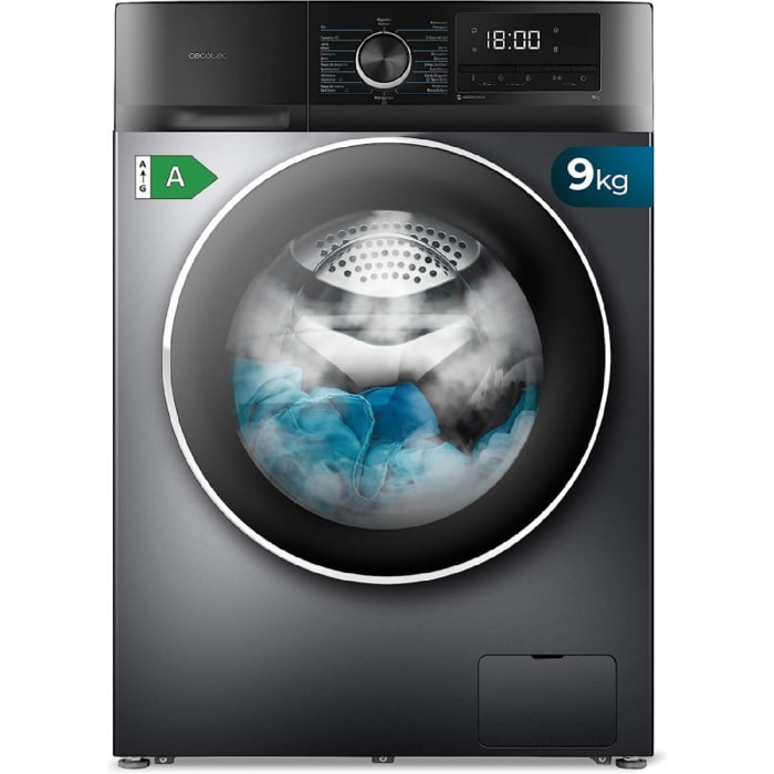 Cecotec Lavadora de carga frontal Lavadora Bolero DressCode 9500 Inverter Steel