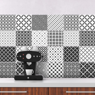 Stickers muraux - Sticker Mural Carrelage adhésif Cuisine Salle de Bain - 24 STICKERS CARRELAGES ETHNIQUE MAKUSANO