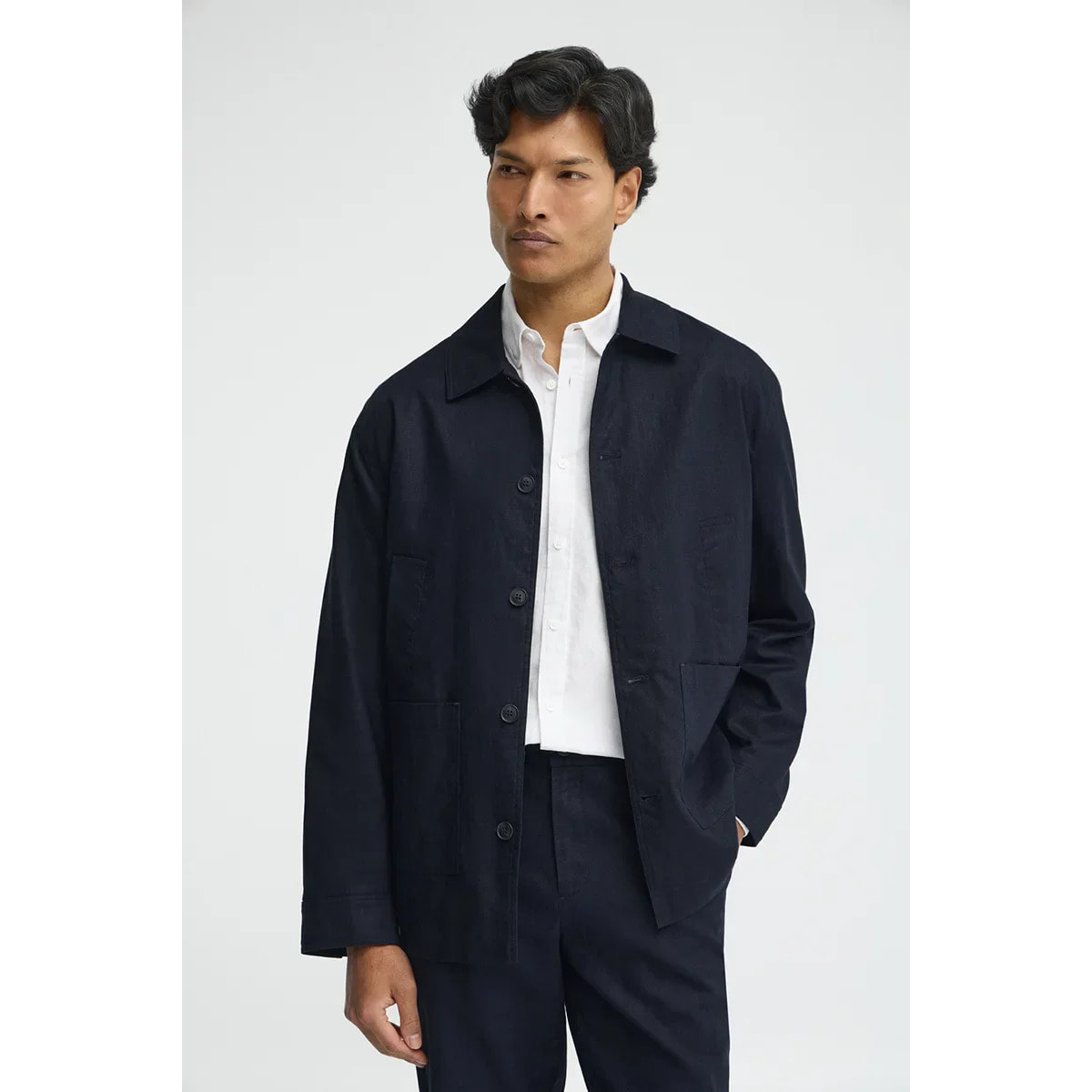 Giacca Wayne in cotolino blu marino Polo Club