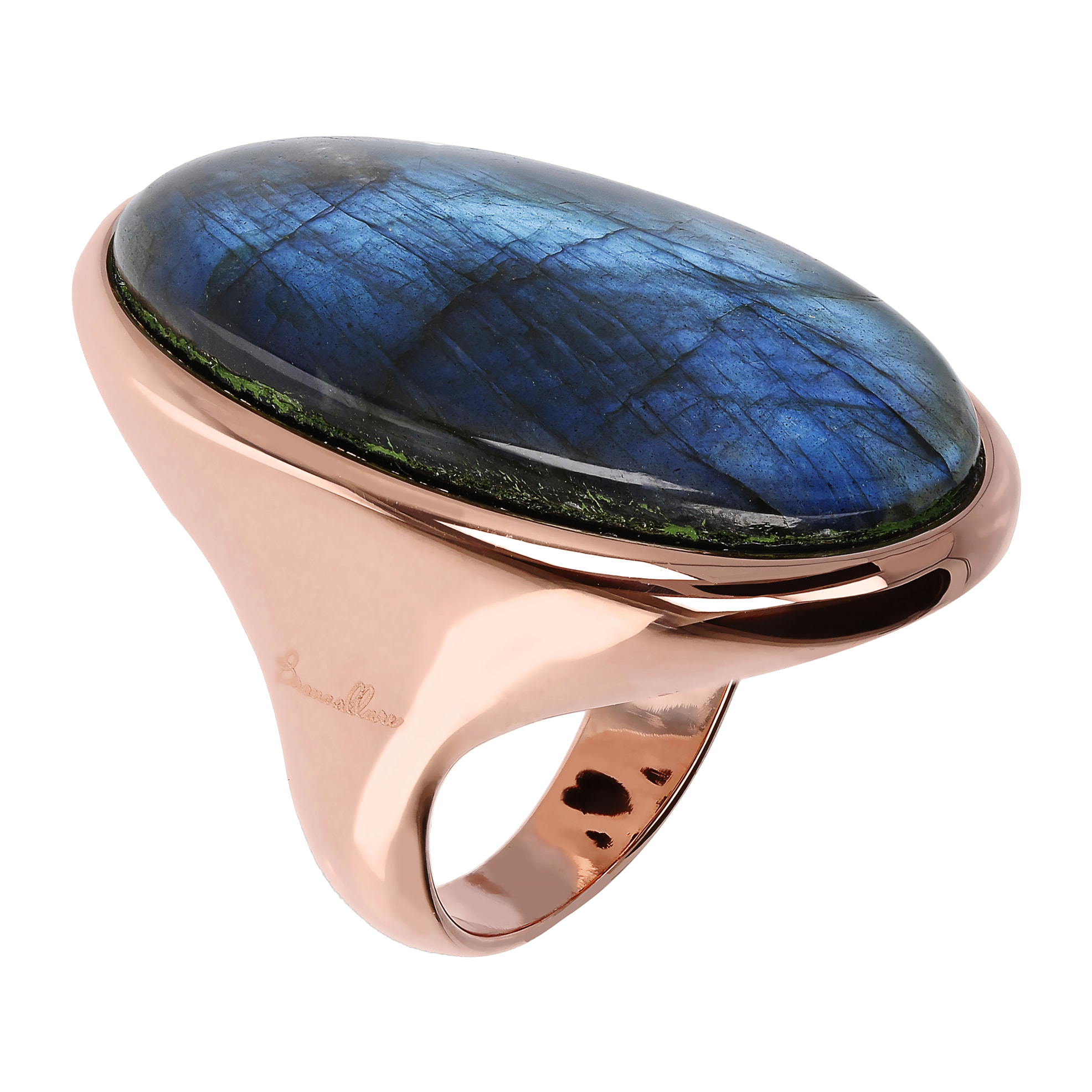 Anello Chevalier Ovale con Labradorite