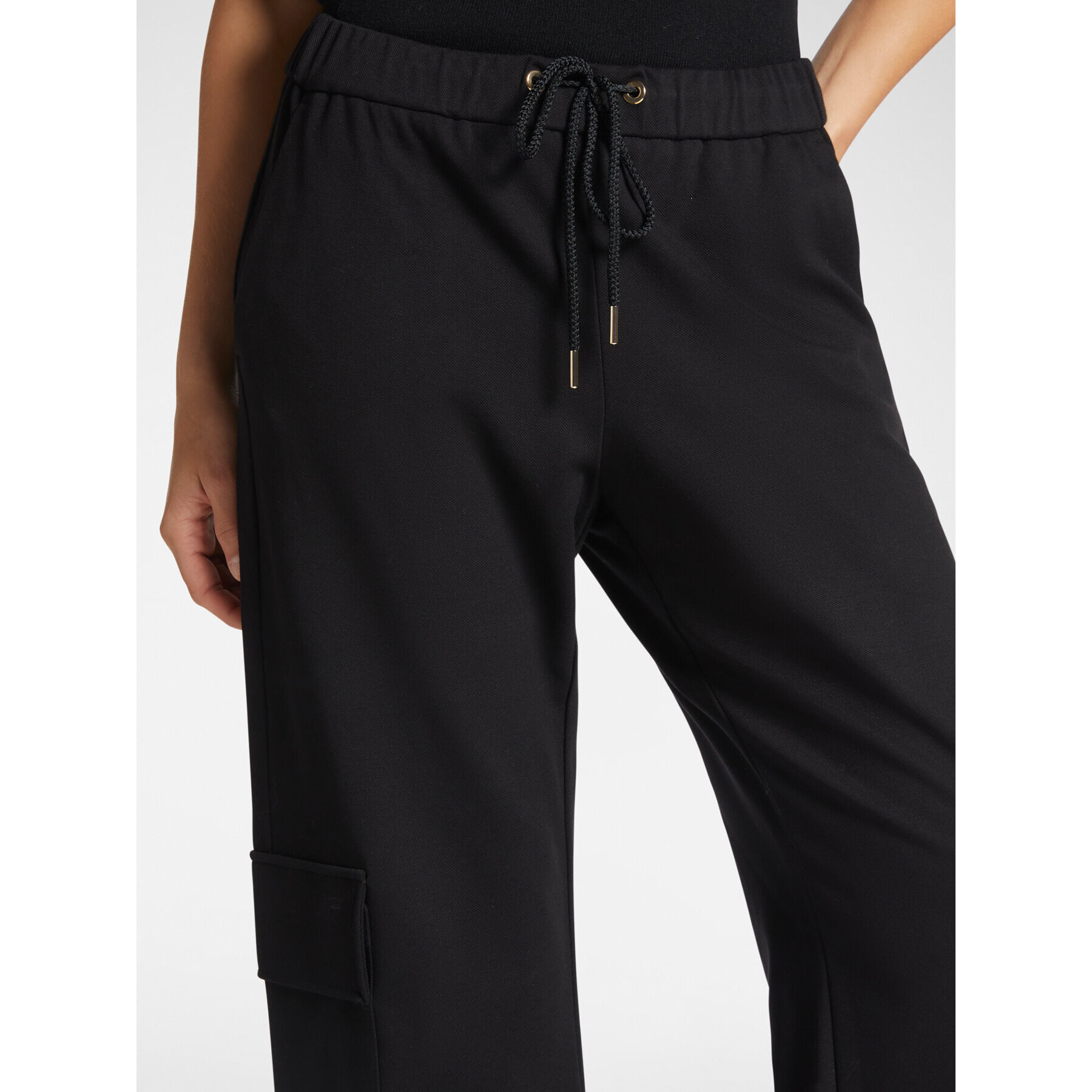 Elena Mirò - Pantaloni joggers con tasche laterali - Nero