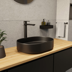 PixL 50 x 36,5 x 12 cm vasque à poser Infinitio, sans trop-plein, noir (CEPX5037BKM)