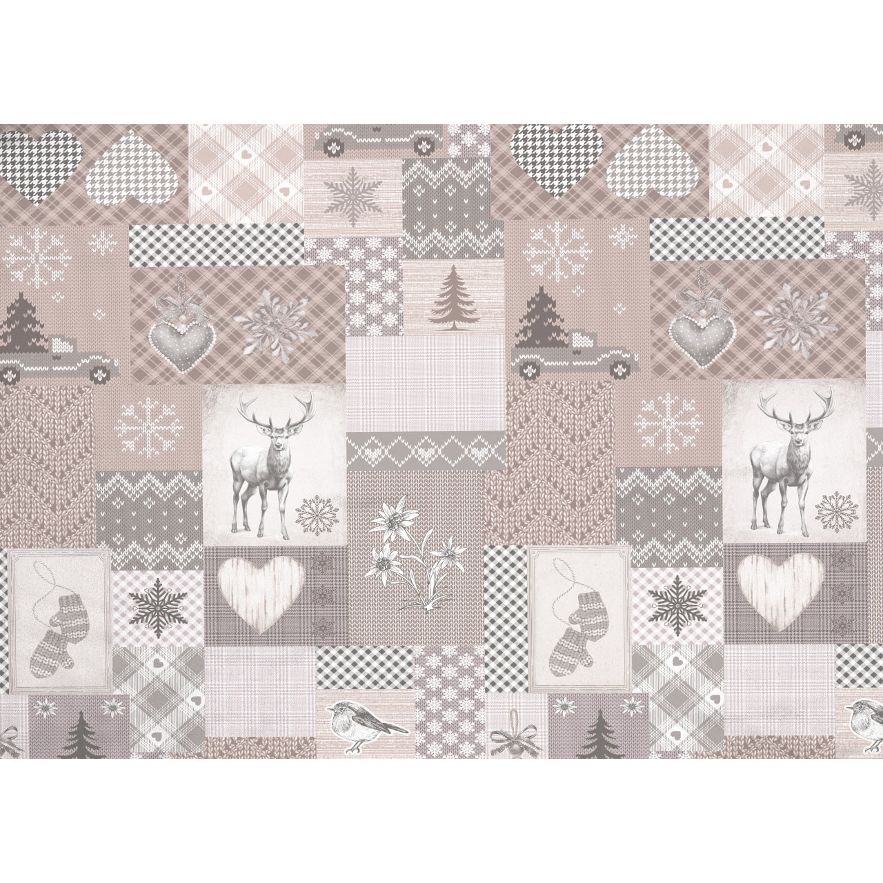 Parure Copripiumino in 100% Cotone Made In Italy Alpi Beige