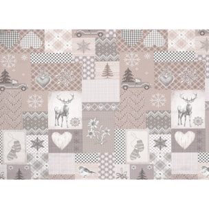 Parure Copripiumino in 100% Cotone Made In Italy Alpi Beige