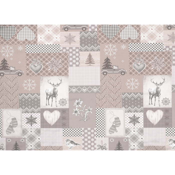 Parure Copripiumino in 100% Cotone Made In Italy Alpi Beige