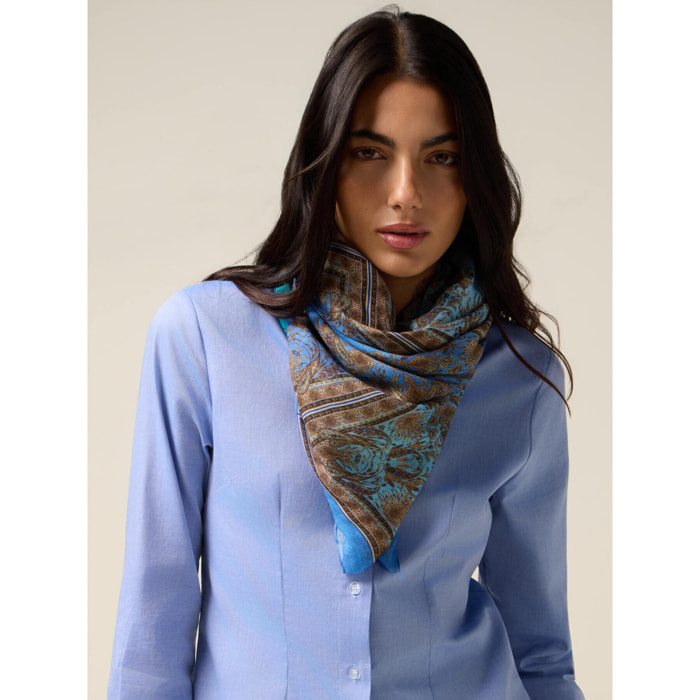 Oltre - Foulard fantasia foulard - Azzurro