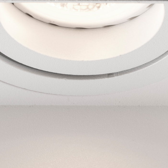 HYDE SQ 2L Lampada incasso bianca quadrata regolabile senza struttura