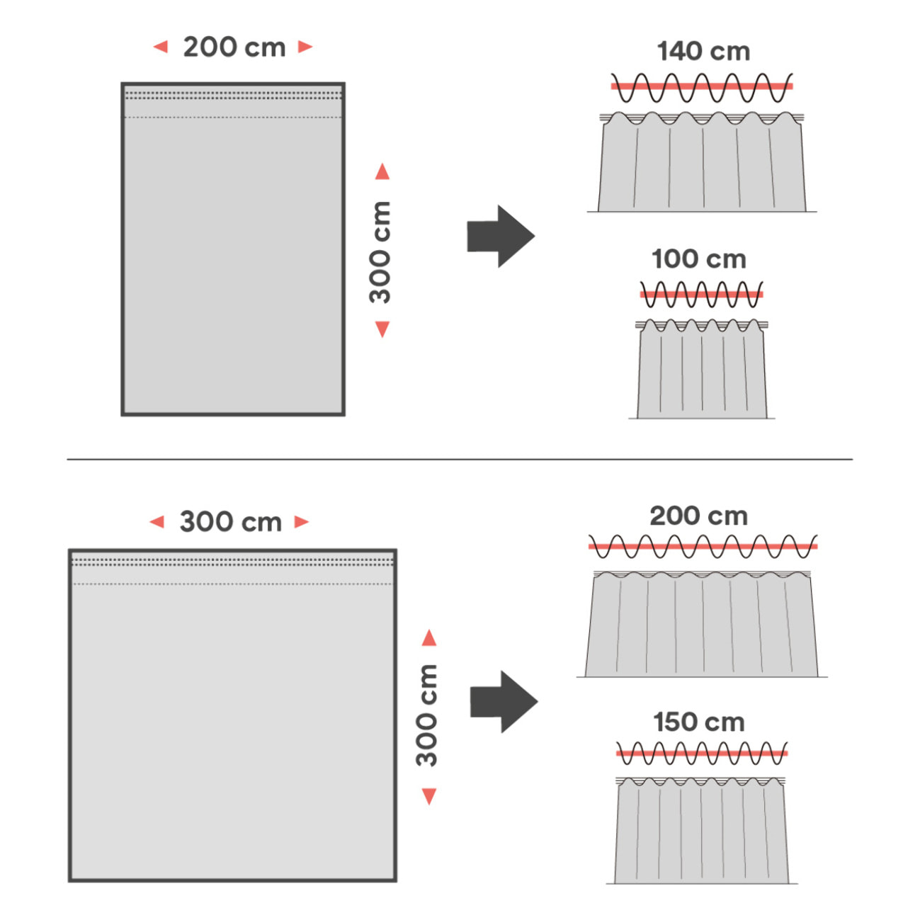 Cortina de cinta LINUM XXL Gris