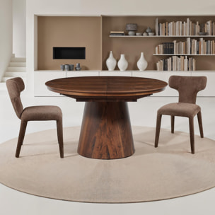 Table à manger extensible Tomasucci GLOMMA, en MDF finition noyer, 150/200/250 × 110 × 76 cm