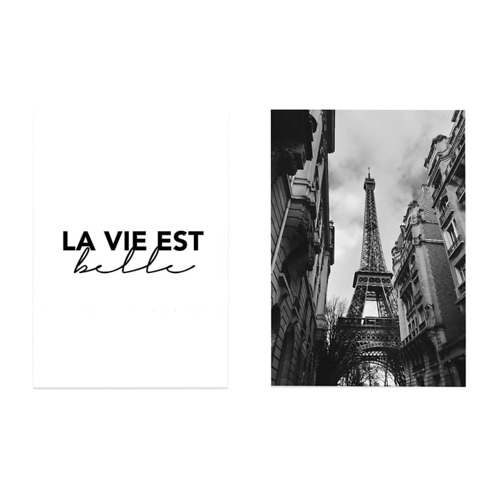 Pack Posters Paris Hauteur: 33.7 Longueur: 46 Largeur: 2