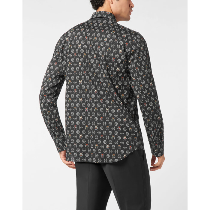 PHILIPP PLEIN Camisa Sugar Daddy Cut LS MONOGRAM