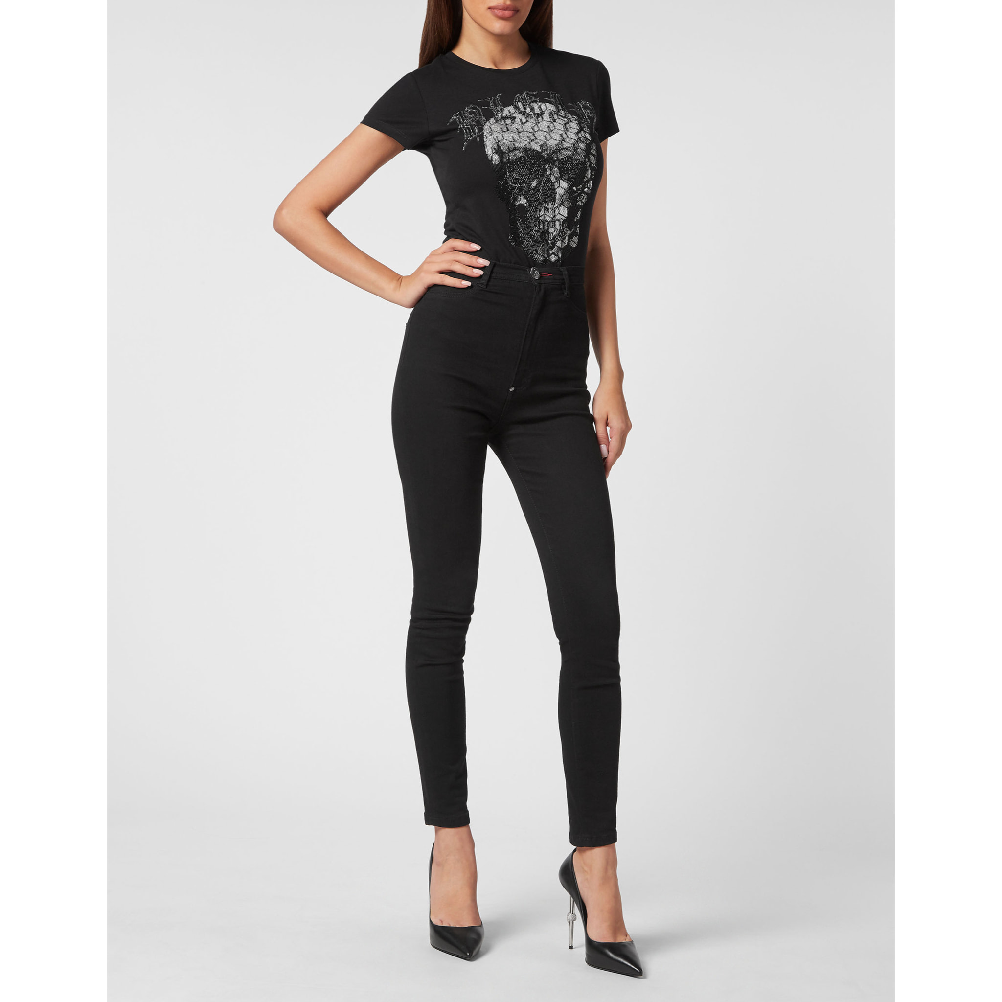 PHILIPP PLEIN Camiseta Cuello Redondo SKULL AND PLEIN
