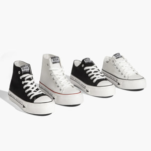 Sneakers con plateau bianche e nere