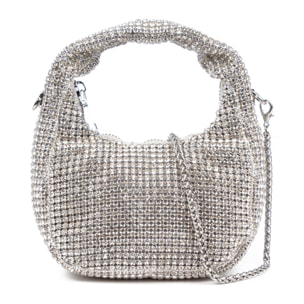 Borsa a mano da festa Baganza con embellishments in zirconia di grado 5A, design a diamante effetto brillante.