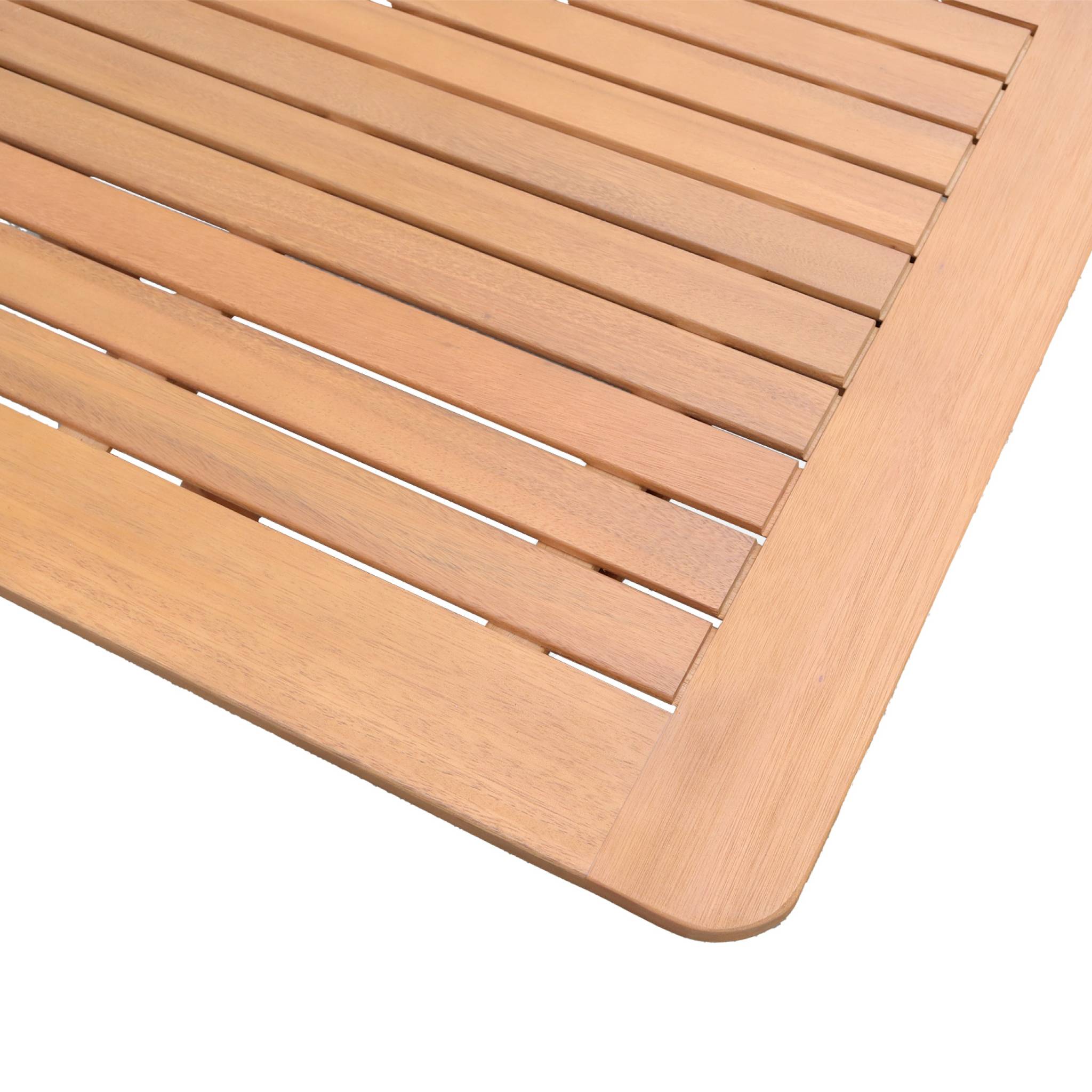 Table de jardin extensible bois d'eucalyptus + 6 assises ARBO + ALMERIA