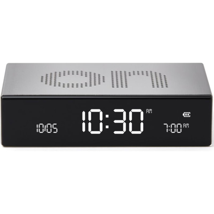 Réveil LEXON Flip Premium Rechargeable Aluminium