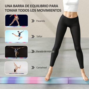 Barra de Equilibrio Gimnasia Plegable 236 cm, Barra de Gimnasia Artística con Base Antideslizante, Viga de Equilibrio para Niños, Principiantes, Gimnastas Profesionales, Entrenamiento en Casa